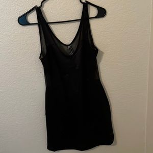 Black mini dress